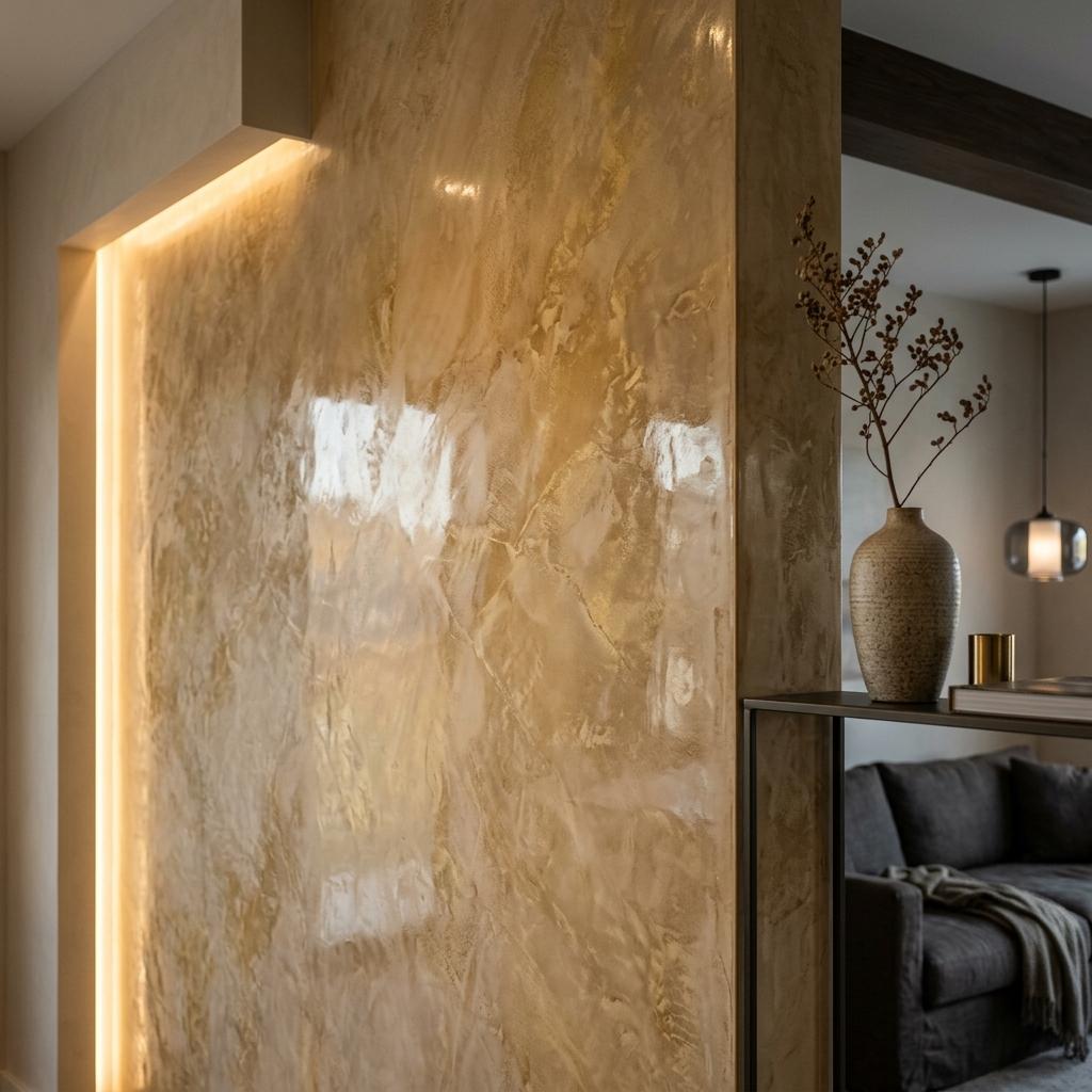 Moderne Spachteltechnik Wohnzimmer