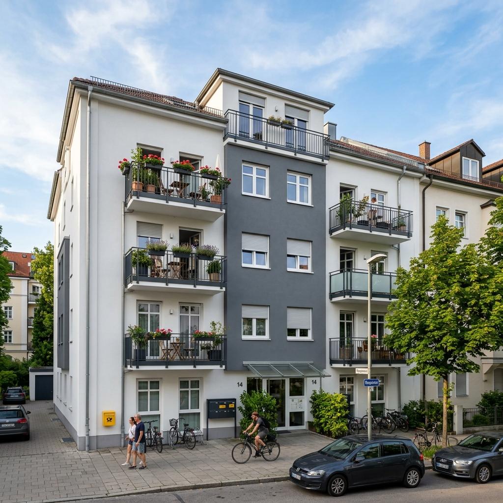 Mehrfamilienhaus Fassade komplett